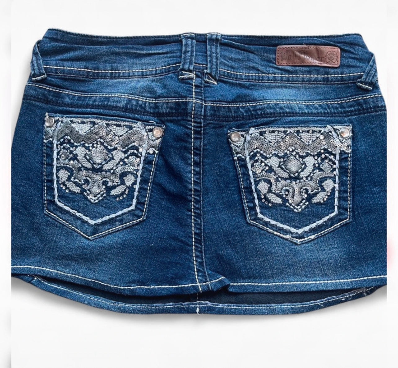 Wallflower Embroidered Denim Mini Skirt ♡