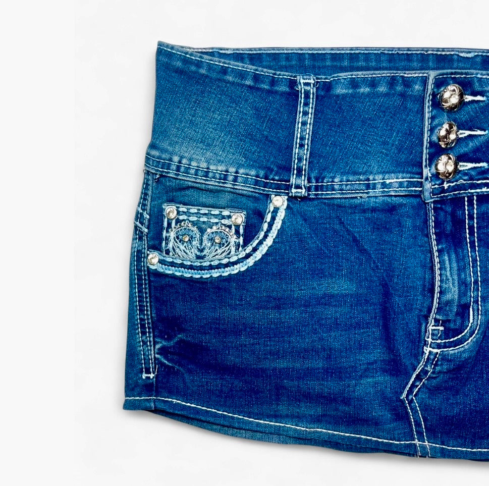 Angel Heart Denim Mini Skirt ♡