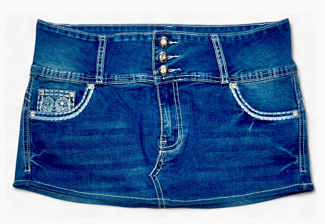 Angel Heart Denim Mini Skirt ♡