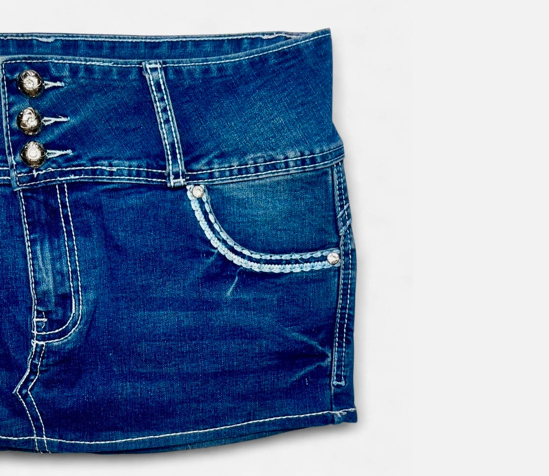 Angel Heart Denim Mini Skirt ♡
